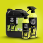 Zestaw pojemności środka Pure Interior Cleaner: od poręcznych butelek 500ml i 1L po duże opakowanie 5 litrów dla profesjonalistów.