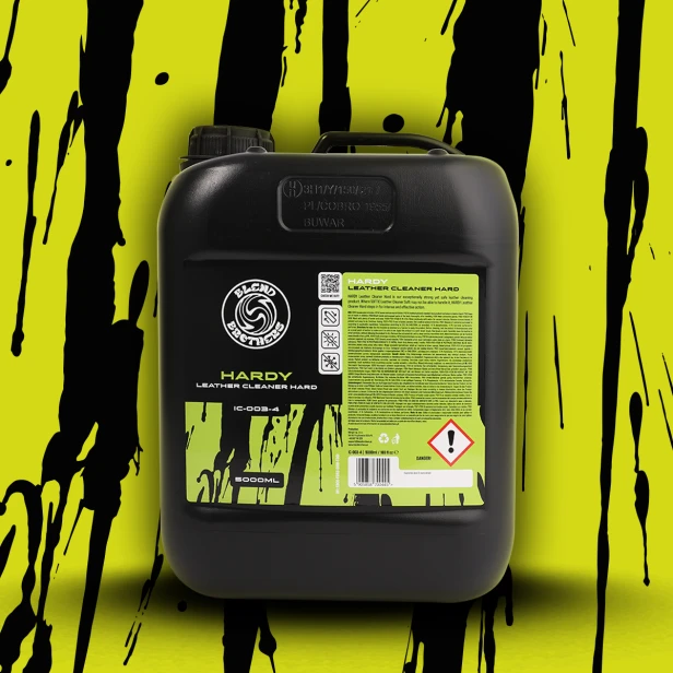 Wydajne opakowanie 5L Hardy Leather Cleaner Blend Brothers – idealne do doczyszczania zapuszczonych skór.