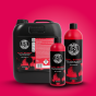 Pełna rodzina produktów Dual Shock: kwaśny szampon 500ml, 1L oraz profesjonalny baniak 5L.