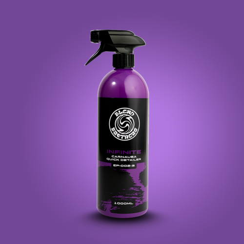 Profesjonalny quick detailer z woskiem carnauba INFINITE 1L na fioletowym tle