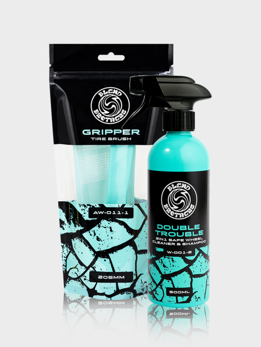Zestaw do czyszczenia felg i opon Double Trouble 2in1 i szczotka Gripper