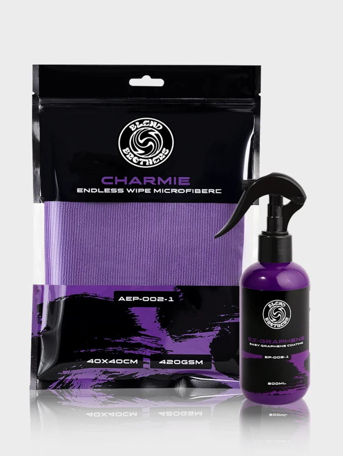 Graphene coating do auta EZ Graphene 200ml i mikrofibra Charmie do aplikacji powłoki.