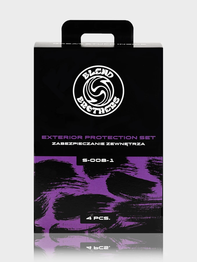 Profesjonalna chemia samochodowa Blend Brothers: Bloom, Villain i mikrofibry w jednym zestawie.