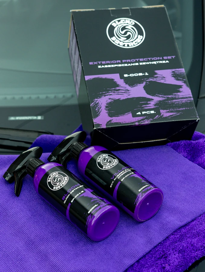 Idealnie lśniący i gładki lakier z zestawem Exterior Protection Set.