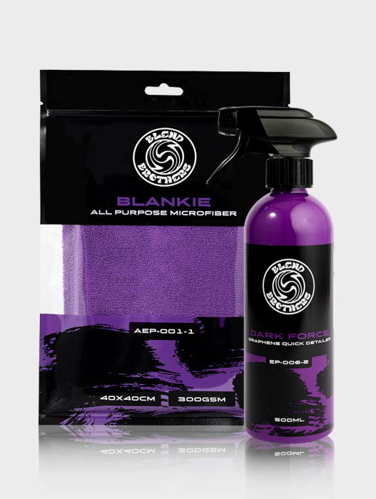 Graphene quick detailer Dark Force 500ml i mikrofibra Blankie do pielęgnacji lakieru auta.
