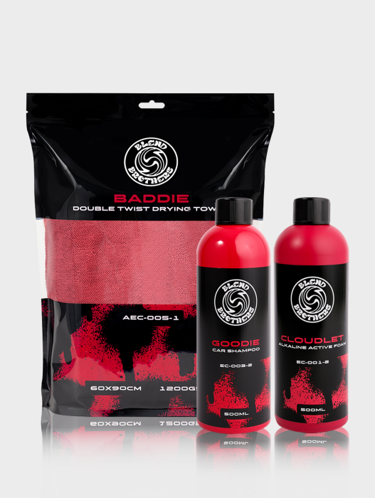 Pokazanie zdjęcia produktowego zestawu na dzień chłopaka. Zestaw idealnie nadaje się do mycia karoserii samochodu.